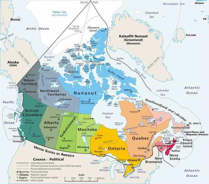 Saint John carte canada